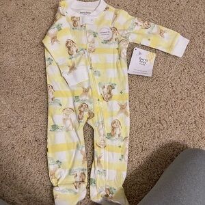 NWT Burt’s Bee 100% organic cotton 3-6 mo footie pajama gender neutral